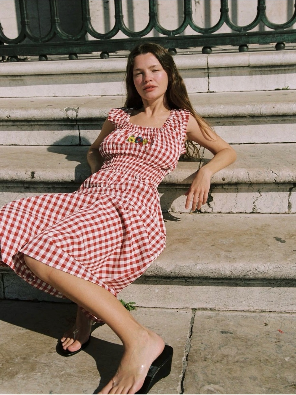 Lisa Says Gah Annie Dress in Cherry Gingham NWT